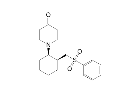 1-[(1R,2S)-2-(benzenesulfonylmethyl)cyclohexyl]-4-piperidinone