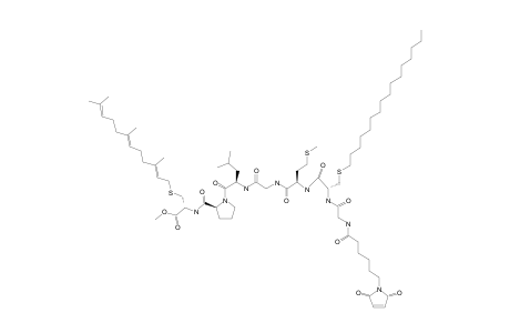 N-(6-MALEIMIDOCAPROYL)-GLYCYL-S-HEXADECYL-L-CYSTEYL-L-METHIONYLGLYCYL-L-LEUCYL-L-PROLYL-S-FARNESYL-L-CYSTEINE-METHYLESTER