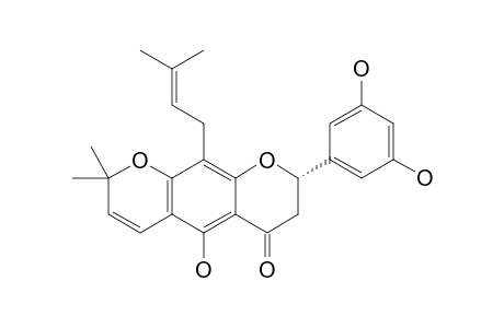 ERIOSEMAONE_B;5,3',5'-TRIHYDROXY-8-GAMMA,GAMMA-DIMETHYLALLYL-6'',6''-DIMETHYL-PYRANO-(3''.2'':6.7)-FLAVANONE