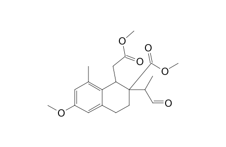 METHYL-[2S(?)-(1'-ALPHA,2'-ALPHA)]-2-[6'-METHOXY-2'-METHOXYCARBONYL-8'-METHYL-2'-(1''-OXOPROP-2''-YL)-1',2',3',4'-TETRAHYDRONAPHTHALEN-1'-YL]-ACETAT