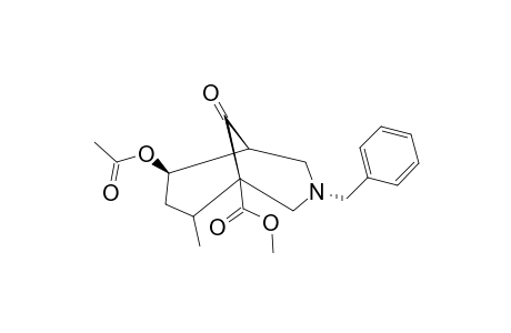 METHYL_6-ACETOXY-3-BENZYL-8-METHYL-9-OXO-3-AZABICYCLO-[3.3.1]-NONANE-1-CARBOXYLATE;MAJOR_ISOMER