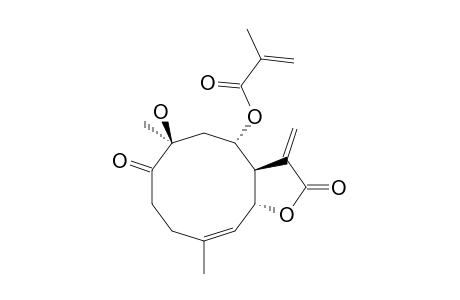 (6R*,7R*,8S*,10S*)-10-HYDROXY-8-METHACRYLOXY-1-OXO-GERMACRA-4,11(13)-DIEN-6,12-OLIDE