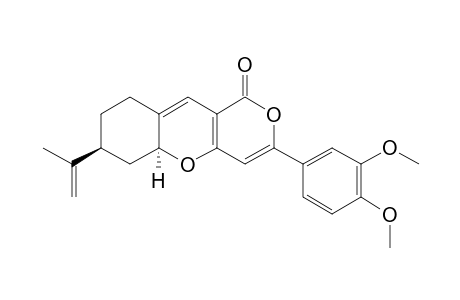 (5AS,7S)-7-ISOPROPENYL-3-(3,4-DIMETHOXYPHENYL)-1H,7H-5A,6,8,9-TETRAHYDRO-1-OXOPYRANO-[4.3-B]-[1]-BENZOPYRAN