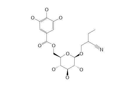 SUPINANITRILOSIDE-B;SUPINANITRILOSIDE-A-6'-O-GALLATE;2-HYDROXYMETHYL-BUTANENITRILE-BETA-D-GLUCOPYRANOSIDE-6'-O-GALLATE