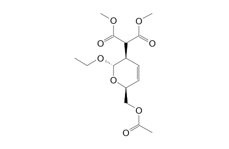 ETHYL-6-O-ACETYL-2,3,4-TRIDEOXY-2-[BIS-(METHOXYCARBONYL)-METHYL]-ALPHA-D-THREO-HEX-3-ENOPYRANOSIDE