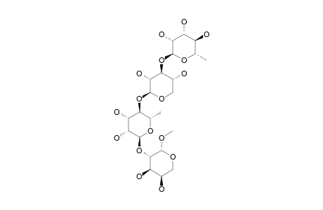 METHYL-ALPHA-L-RHAMNOPYRANOSYL-(1->3)-BETA-D-XYLOPYRANOSYL-(1->4)-ALPHA-L-RHAMNOPYRANOSYL-(1->2)-BETA-L-ARABINOPYRANOSIDE