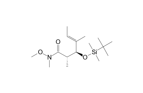 (2S,3R,4E)-3-(TERT.-BUTYL-DIMETHYLSILYLOXY)-N-METHOXY-N,2,4-TRIMETHYL-4-HEXENAMIDE