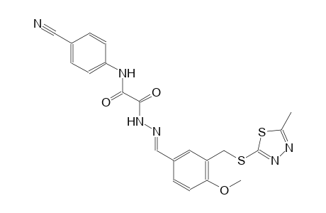 N-(4-cyanophenyl)-2-[(2E)-2-(4-methoxy-3-{[(5-methyl-1,3,4-thiadiazol-2-yl)sulfanyl]methyl}benzylidene)hydrazino]-2-oxoacetamide