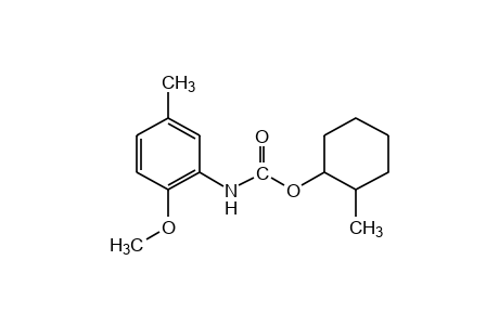 2-methoxy-5-methylcarbanilic acid, 2-methylcyclohexyl ester