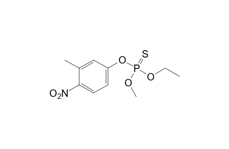 phosphorothioic acid, O-ethyl O-methyl O-4-nitro-m-tolyl ester