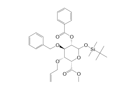 METHYL-(TERT.-BUTYLDIMETHYLSILYL-4-O-ALLYL-2-O-BENZOYL-3-O-BENZYL-L-IDOPYRANOSID)-URONATE;MAJOR-ISOMER