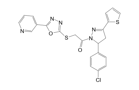 1-[(5-(PYRIDIN-3-YL)-1,3,4-THIADIAZOL-2-YL)-THIOACETYL]-3-(2-THIENYL)-5-(4-CHLOROPHENYL)-2-PYRAZOLINE