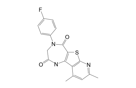 4-(4-Fluorophenyl)-8,10-dimethyl-3,4-dihydro-1H-pyrido[3',2':4,5]thieno[3,2-e][1,4]diazepine-2,5-dione