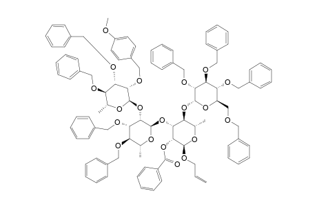 #39;ALLYL-(3,4-DI-O-BENZYL-2-O-PARA-METHOXYBENZYL-ALPHA-L-RHAMNOPYRANOSYL)-(1->2)-(3,4-DI-O-BENZYL-ALPHA-L-RHAMNOPYRANOSYL)-(1->3)-[2,3,4,6-TETRA-O-BENZ