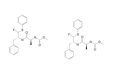 [1-[(1-BENZYL-2-FLUORO-2-(PHENYLSULFANYL)-ETHYL)-CARBAMOYL]-ETHYL]-CARBAMIC-ACID-METHYLESTER