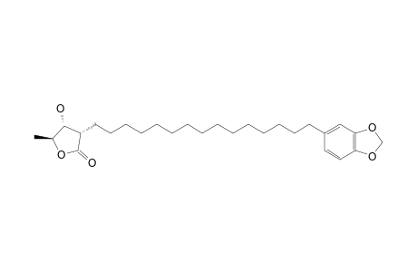 JURUENOLIDES-G;(2S,3R,4S)-3-HYDROXY-4-METHYL-2-(15'-PIPERONYL-N-PENTADECYL)-BUTANOLIDE