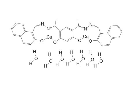 20,24-dimethyl-4,6,38,40-tetraoxa-18,19,25,26-tetraaza-5,39-dicupraheptacyclo[21.17.0.0(3,21).0(7,16).0(10,15).0(28,37).0(29,34)]tetraconta-1,3(21),7(16),8,10,12,14,17,19,22,24,26,28(37),29,31,33,35-heptadecaene heptahydrate