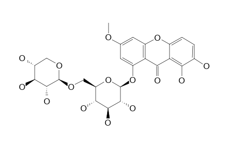 7,8-DIHYDROXY-3-METHOXY-1-O-PRIMEVEROSYL-XANTHONE