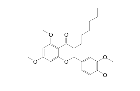 3-HEXYL-3',4',5,7-TETRAMETHOXYFLAVONE