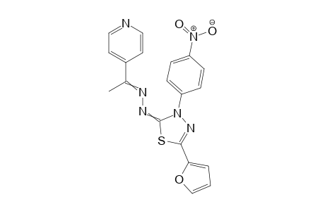 5-(Furan-2-yl)-3-(4-nitrophenyl)-2-((1-(pyridin-4-yl)ethylidene)hydrazono)-2,3-dihydro-1,3,4-thiadiazole