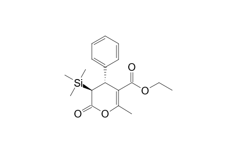 3,4-DIHYDRO-6-METHYL-2-OXO-4-PHENYL-3-TRIMETHYLSILYL-2H-PYRAN-5-CARBOXYLIC-ACID-ETHYLETHER