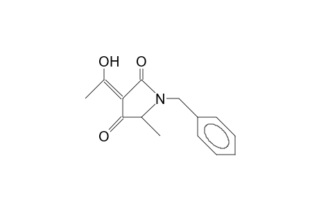 (.+-.)-1-Benzyl-3-(<Z>-1-hydroxy-ethylidene)-5-methyl-2,4-pyrrolidinedione