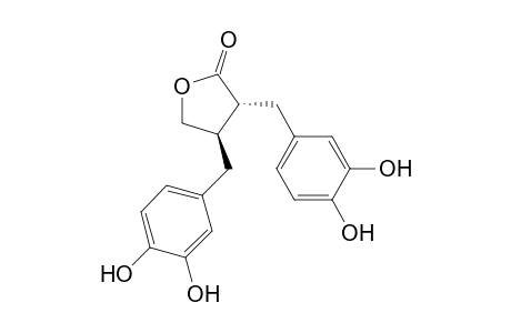 (-)-(2R,3R)-2-(3',4'-DIHYDROXYBENZYL)-3-(3'',4''-DIHYDROXYBENZYL)-BUTYROLACTONE