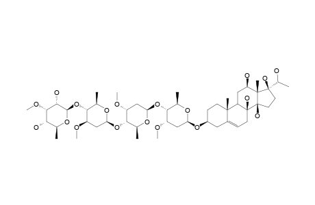 GYMNEPREGOSIDE-F;#6;SARCOSTIN-3-O-6-DEOXY-3-O-METHYL-BETA-D-ALLOPYRANOSYL-(1->4)-BETA-D-OLEANDROPYRANOSYL-(1->4)-BETA-D-CYMAROPYRANOSYL-(1->4)-BETA-D-CYMAROPYR