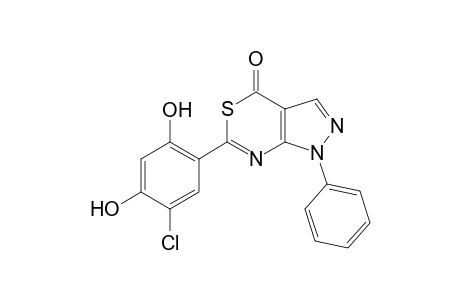 6-(5-Chloro-2,4-dihydroxyphenyl)-1-phenylpyrazolo[3,4-d][1,3]thiazin-4(1H)-one