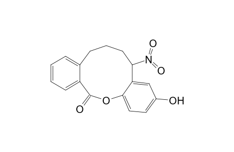 14H-Dibenz[b,h]oxecin-14-one, 5,6,7,8-tetrahydro-10-hydroxy-8-nitro-