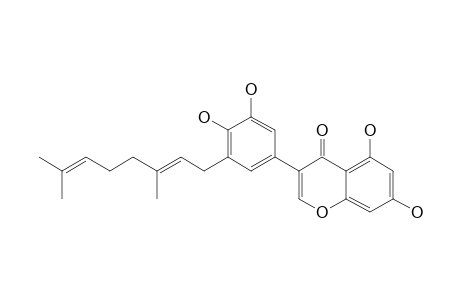 3'-GERANYL-5,7,4',5'-TETRAHYDROXY-ISOFLAVONE