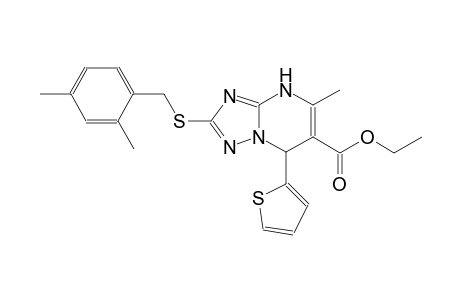 ethyl 2-[(2,4-dimethylbenzyl)sulfanyl]-5-methyl-7-(2-thienyl)-4,7-dihydro[1,2,4]triazolo[1,5-a]pyrimidine-6-carboxylate