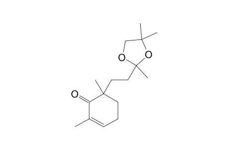 2,6-ZETA-DIMETHYL-6-[2'-(2'',4'',4''-TRIMETHYL-1'',3''-DIOXOLAN-2''-YL)-ETHYL]-CYCLOHEX-2-EN-1-ONE