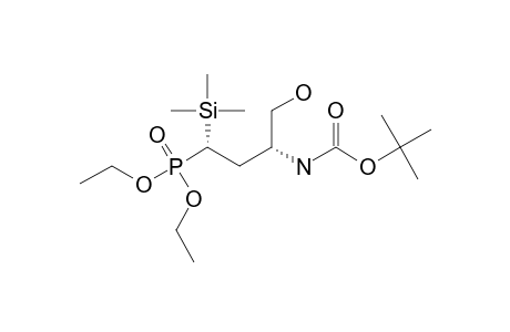 (1S,3S)-(3-(N-TERT.-BUTOXYCARBONYL)-AMINO-4-HYDROXY-1-TRIMETHYLSILYLBUTYL)-PHOSPHONIC-ACID-DIETHYLESTER