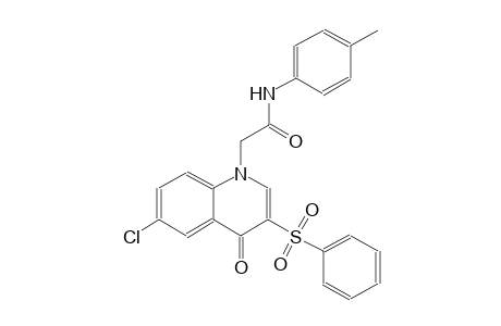 1-quinolineacetamide, 6-chloro-1,4-dihydro-N-(4-methylphenyl)-4-oxo-3-(phenylsulfonyl)-