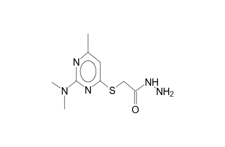 2-dimethylamino-4-methyl-6-hydrazidocarbonylmethylthiopyrimidine