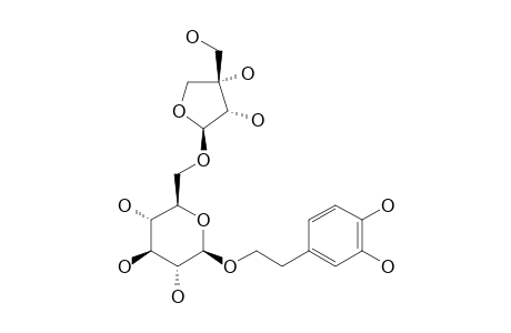 CUNEATOSIDE_C;2-(3,4-DIHYDROXYPHENYL)-ETHYL-O-BETA-APIOFURANOSYL-(1''->6')-BETA-D-GLUCOPYRANOSIDE