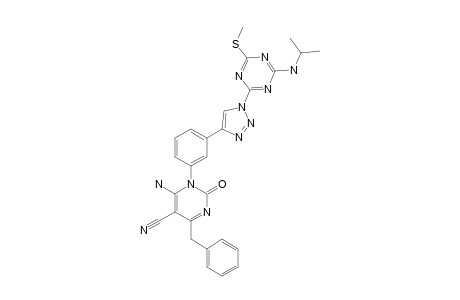 6-AMINO-4-BENZYL-5-CYANO-1-[3-[1-[4-(ISOPROPYLAMINO)-6-(METHYLTHIO)-1,3,5-TRIAZIN-2-YL]-1H-1,2,3-TRIAZOL-4-YL]-PHENYL]-2(1H)-PYRIMIDINONE