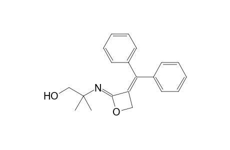 2-(3-Diphenylmethyleneoxetan-2-ylideneamino)-2-methylpropan-1-ol