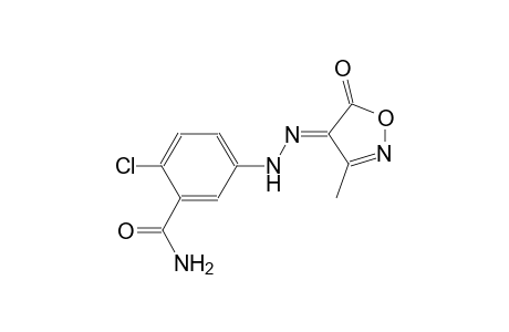 2-chloro-5-[(2E)-2-(3-methyl-5-oxo-4(5H)-isoxazolylidene)hydrazino]benzamide