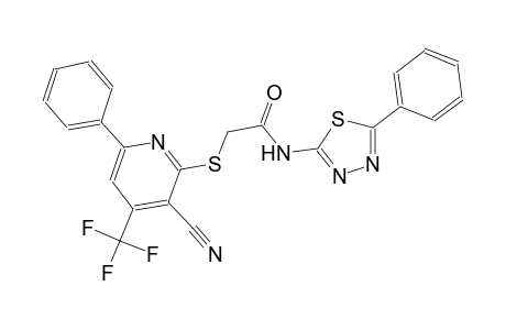 acetamide, 2-[[3-cyano-6-phenyl-4-(trifluoromethyl)-2-pyridinyl]thio]-N-(5-phenyl-1,3,4-thiadiazol-2-yl)-