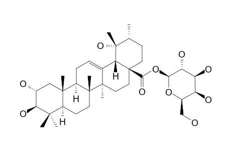 ROSMUTIN;2-ALPHA,3-ALPHA,19-ALPHA-TRIHYDROXY-URS-12-EN-28-OIC-ACID-BETA-D-GALACTOPYRANOSYLESTER