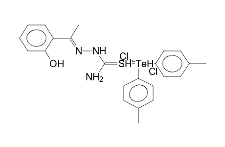 DI(4-METHYLPHENYL)TELLURIUMDICHLORIDE-2-HYDROXYACETOPHENONETHIOSEMICARBAZONE COMPLEX