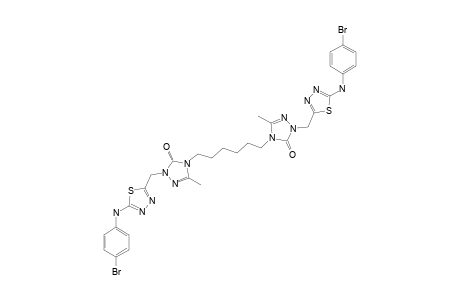 4,4'-(HEXANE-1,4-DIYL)-BIS-[2-[[5-(4-BROMOPHENYLAMINO)-1,3,4-THIADIAZOLE-2-YL]-METHYL]-5-METHYL-2H-1,2,4-TRIAZOLE-3(4H)-ONE]