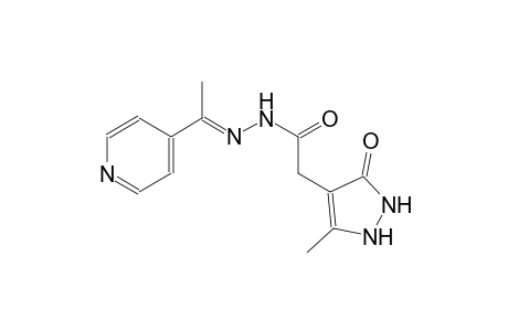 1H-pyrazole-4-acetic acid, 2,3-dihydro-5-methyl-3-oxo-, 2-[(E)-1-(4-pyridinyl)ethylidene]hydrazide