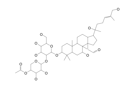 7-BETA,20,26-TRIHYDROXY-8-FORMYL-(20-S)-DAMMAR-24-EN-3-O-ALPHA-L-(4-ACETYL)-ARABINOPYRANOSYL-(1->2)-BETA-D-GLUCOPYRANOSIDE