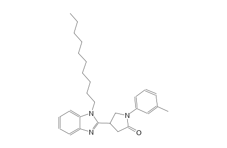 4-(1-decyl-1H-benzimidazol-2-yl)-1-(3-methylphenyl)-2-pyrrolidinone