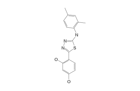 2-(2,4-DIMETHYLPHENYLAMINO)-5-(2,4-DIHYDROXYPHENYL)-1,3,4-THIADIAZOLE