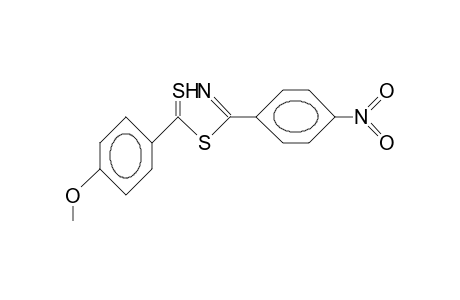 5-(4-Methoxy-phenyl)-3-(4-nitro-phenyl)-1,4,2-dithiazolium cation