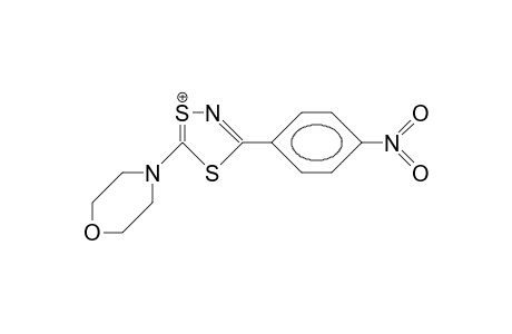 5-Morpholino-3-(4-nitro-phenyl)-1,4,2-dithiazolium cation